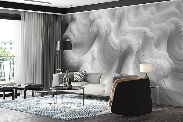 White swirly surface