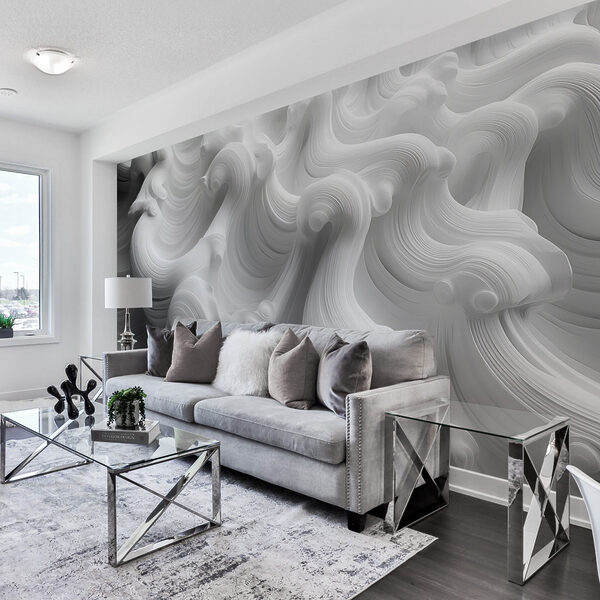 White swirly surface