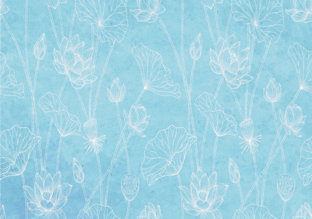 Padrão floral azul e branco Padrão floral azul e branco
