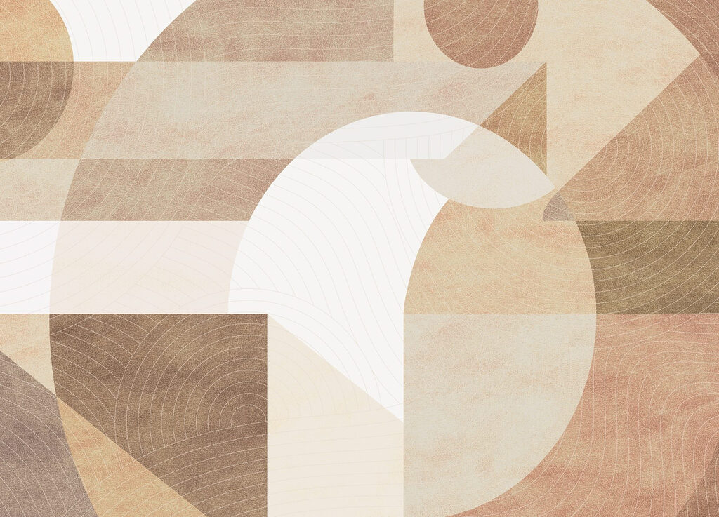 Formas abstractas e tons suaves misturam-se. Formas abstractas e tons suaves misturam-se.