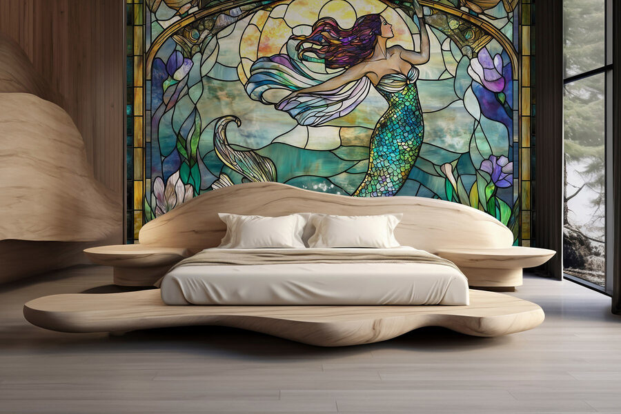 Papel de parede Vitral com uma sereia - Image 3