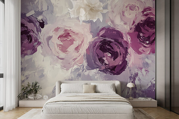 Pintura de flores sobre uma superfície Pintura de flores sobre uma superfície