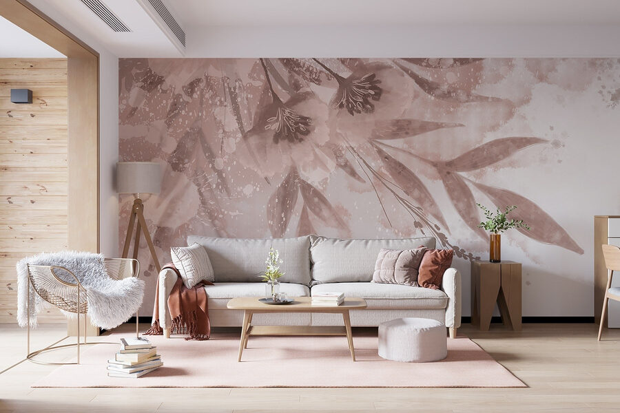 Florais suaves em tons pastel.
