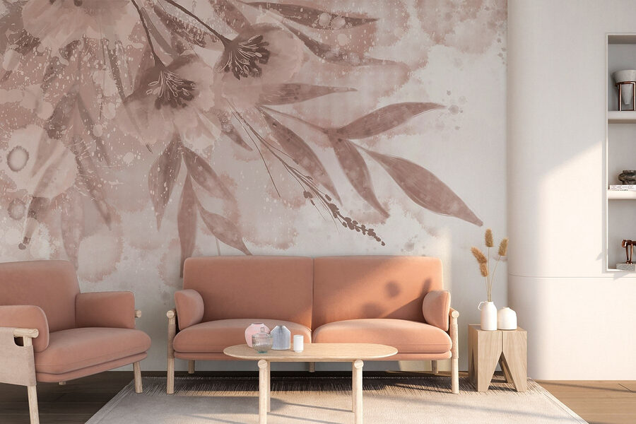 Florais suaves em tons pastel.