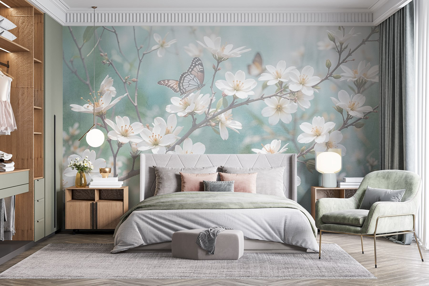 Butterfly on a white flower Butterfly on a white flower