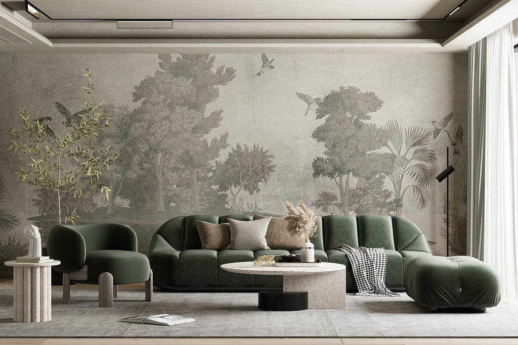 Birds flying over trees Birds flying over trees