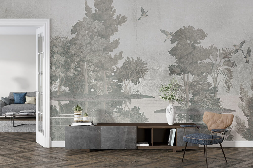 Birds flying over trees Birds flying over trees