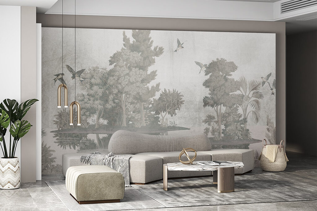 Birds flying over trees Birds flying over trees