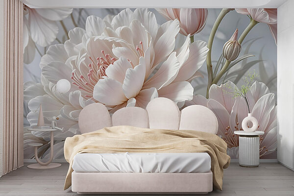 Flores delicadas em tons suaves Flores delicadas em tons suaves