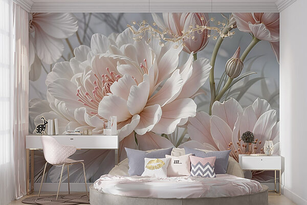 Flores delicadas em tons suaves Flores delicadas em tons suaves