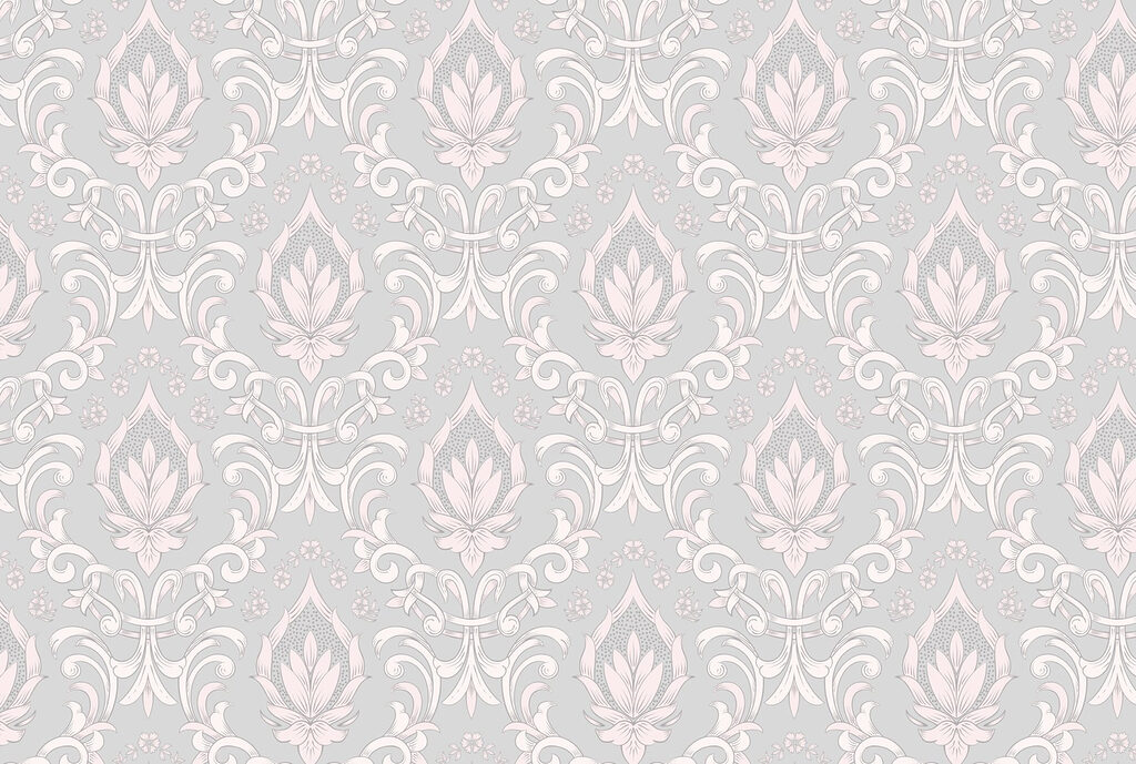 Papel de parede com desenhos em rosa e branco Papel de parede com desenhos em rosa e branco