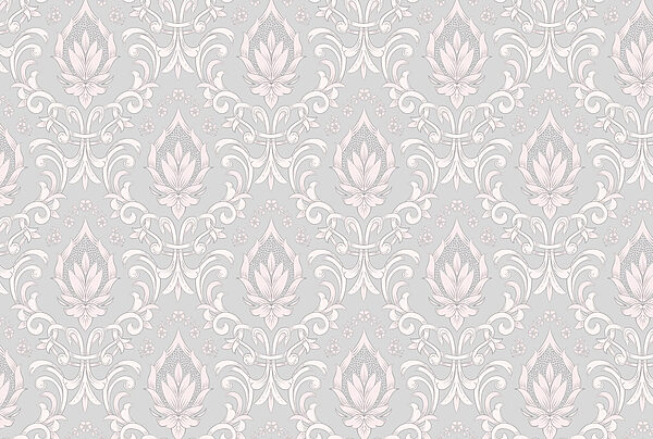 Papel de parede com desenhos em rosa e branco Papel de parede com desenhos em rosa e branco