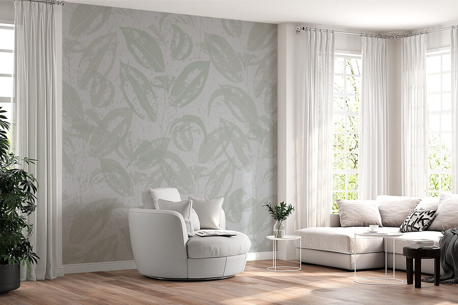Padrão de folhas sobre um fundo branco Padrão de folhas sobre um fundo branco