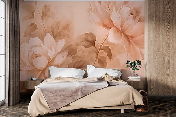 Pintura de flores e folhas Pintura de flores e folhas