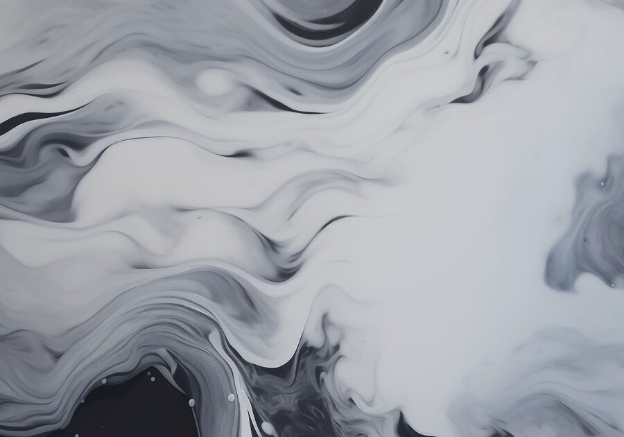 Redemoinhos abstractos de preto e branco