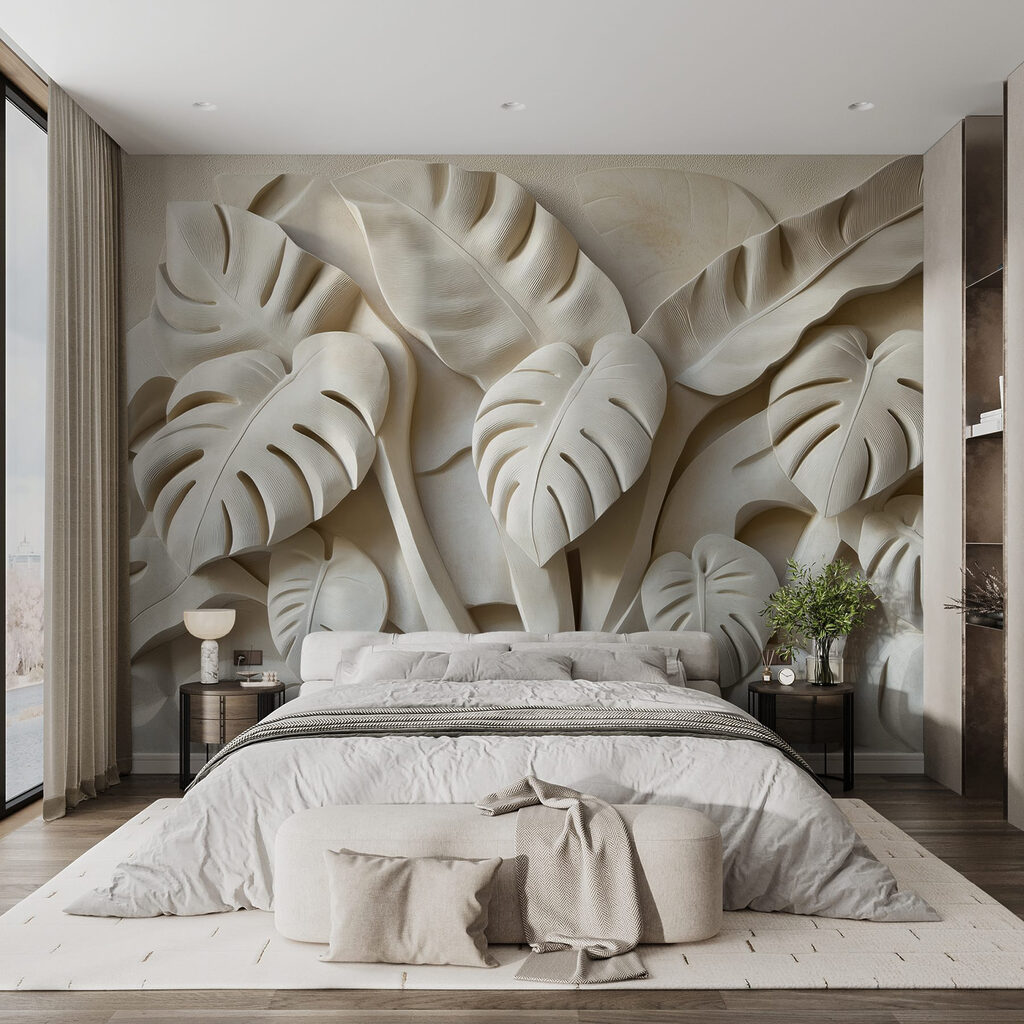 Stone carving of leaves Stone carving of leaves