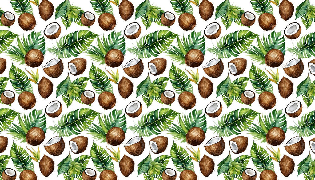 Padrão de cocos e folhas Padrão de cocos e folhas