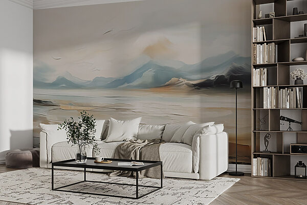 Pintura de uma paisagem desértica Pintura de uma paisagem desértica