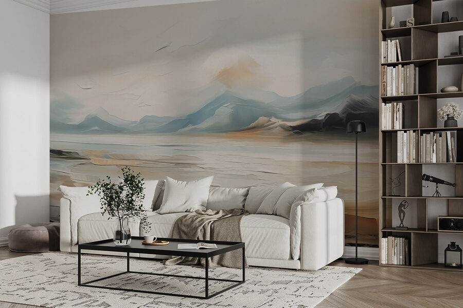 Pintura de uma paisagem desértica Pintura de uma paisagem desértica