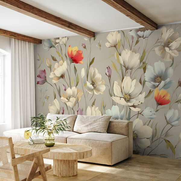 Flores vibrantes em tons pastel suaves Flores vibrantes em tons pastel suaves