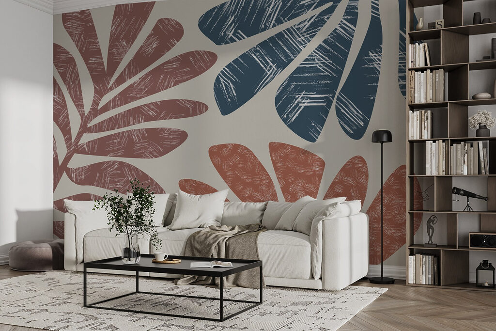 Bold leaves in warm hues