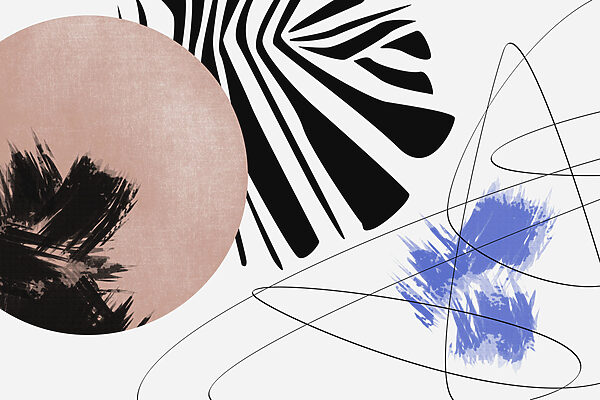 Formas abstractas criam uma composição dinâmica. Formas abstractas criam uma composição dinâmica.