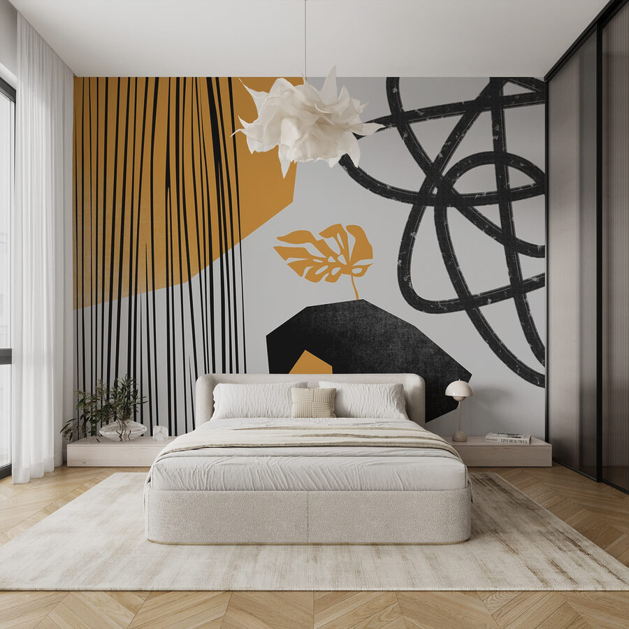 Arte a preto e amarelo