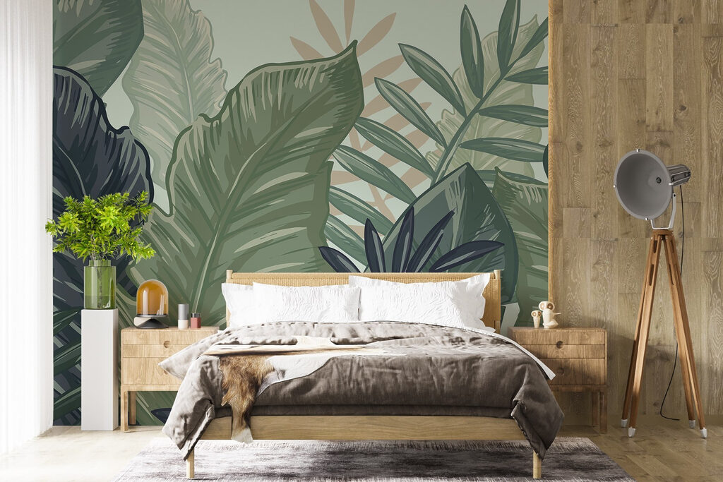 Lush leaves creating a tranquil backdrop