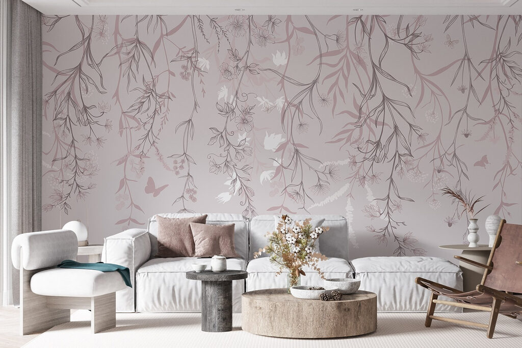 Delicate floral patterns in soft hues