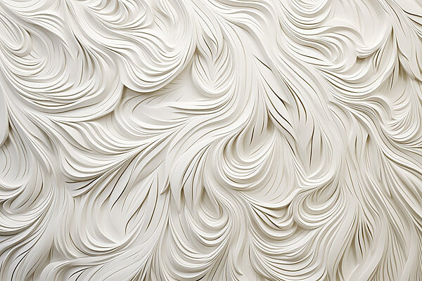 Recorte de papel branco com linhas onduladas Recorte de papel branco com linhas onduladas