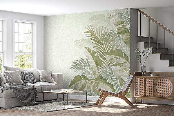 Desenho de fundo de folhagem tropical calma Desenho de fundo de folhagem tropical calma