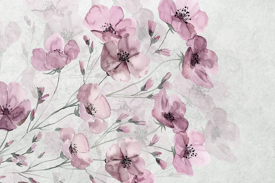 Grupo de flores cor-de-rosa