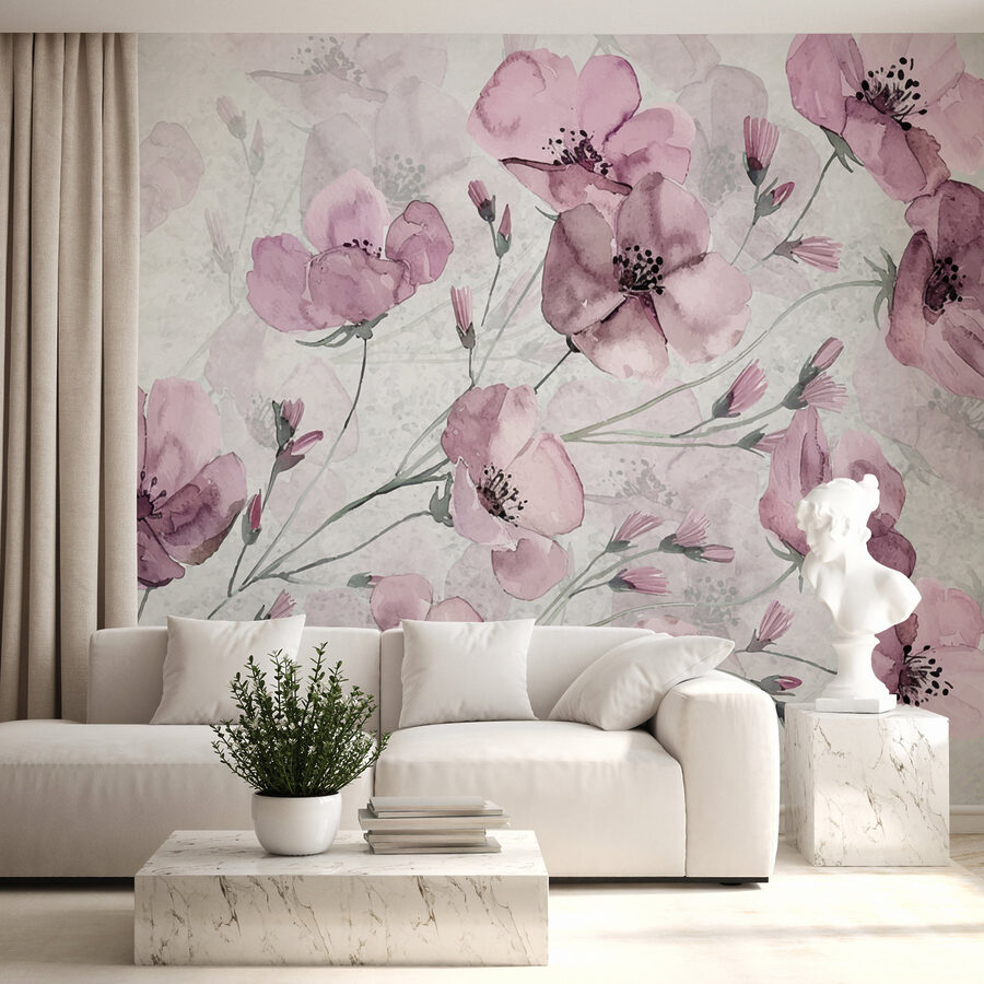 Grupo de flores cor-de-rosa