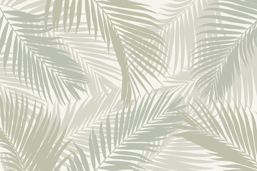 Padrão de folhas sobre um fundo branco