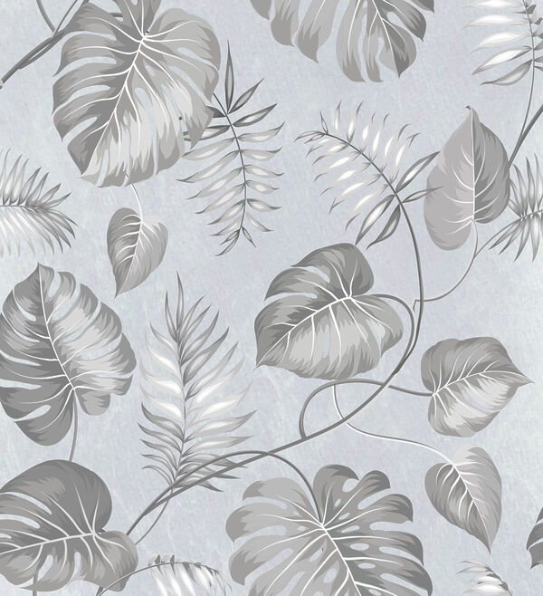 Padrão floral cinzento e branco Padrão floral cinzento e branco