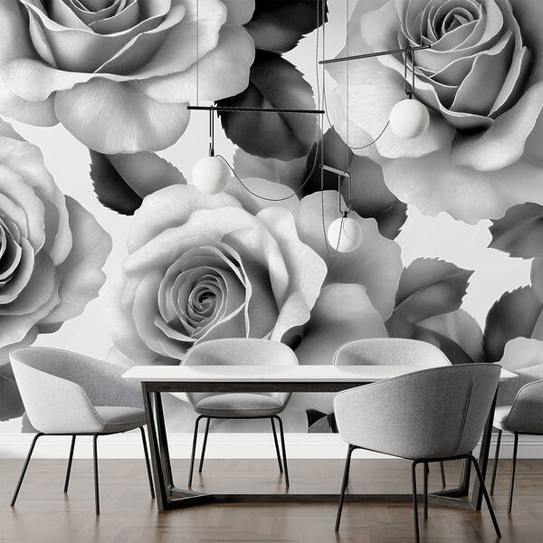 Grupo de rosas com folhas Grupo de rosas com folhas