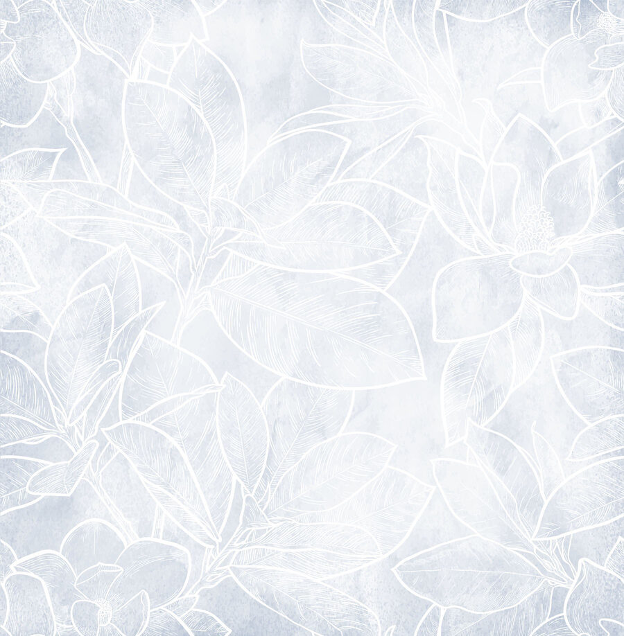 Papel de parede Padrão floral branco sobre um fundo branco - Image 4