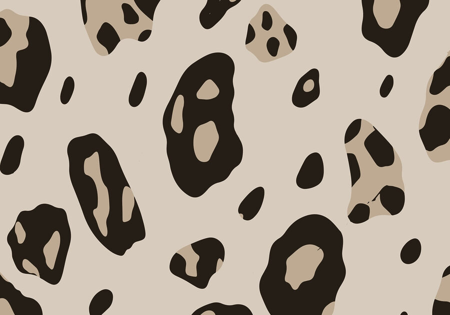 Papel de parede Desenho abstrato com padrão animal print. - Image 4