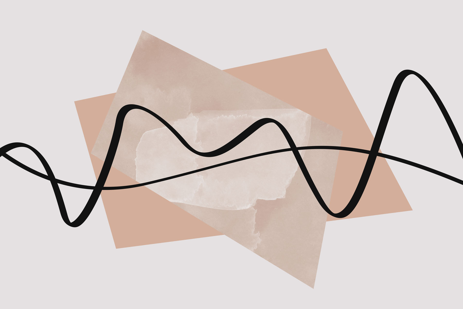 Black line on a pink and white background Black line on a pink and white background