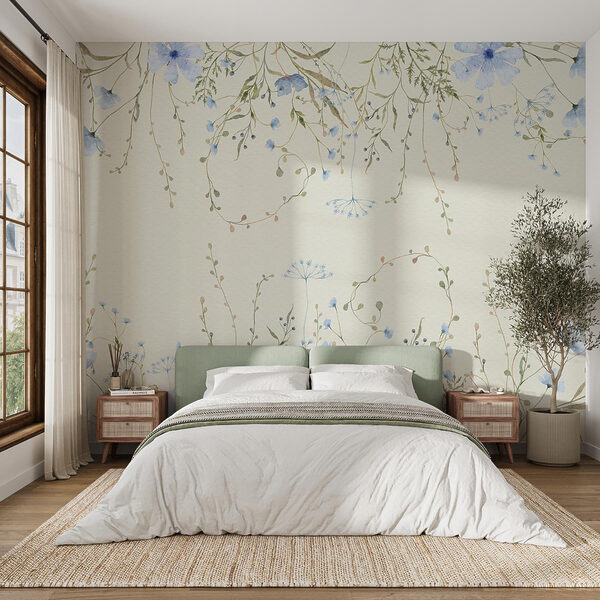 Pintura a aguarela de flores e folhas Pintura a aguarela de flores e folhas
