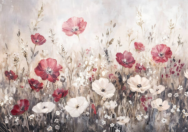 Pintura de flores num campo Pintura de flores num campo