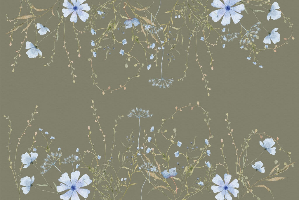 Padrão de flores e plantas Padrão de flores e plantas