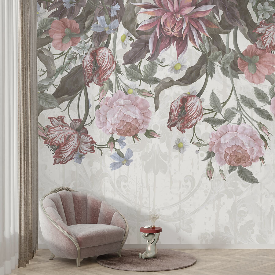 Flores delicadas em tons suaves