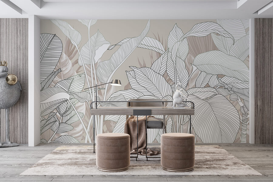 Linhas delicadas e texturas suaves