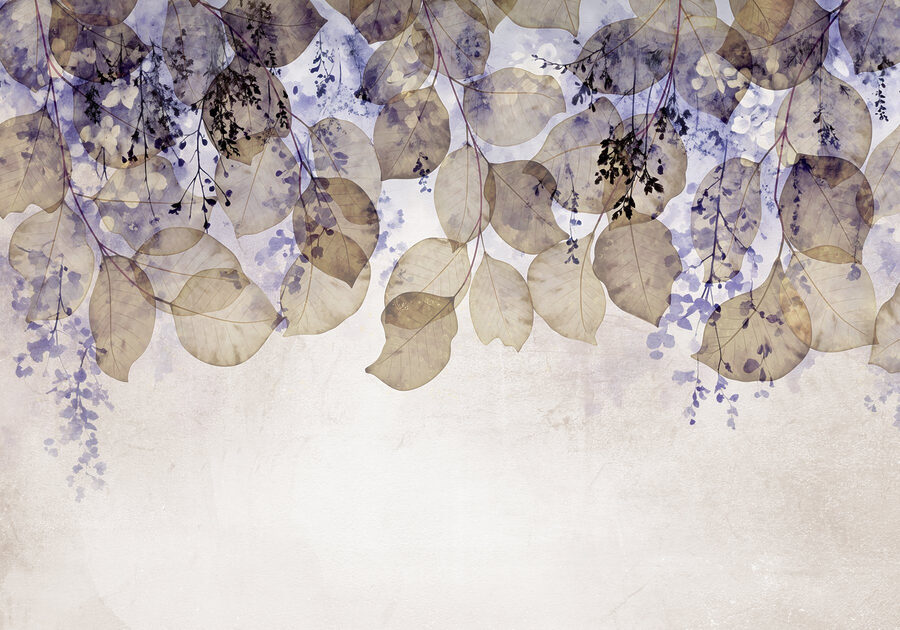 Papel de parede Folhas delicadas em tons suaves - Image 6