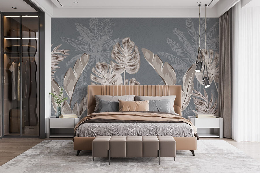 Design botânico elegante com tons suaves