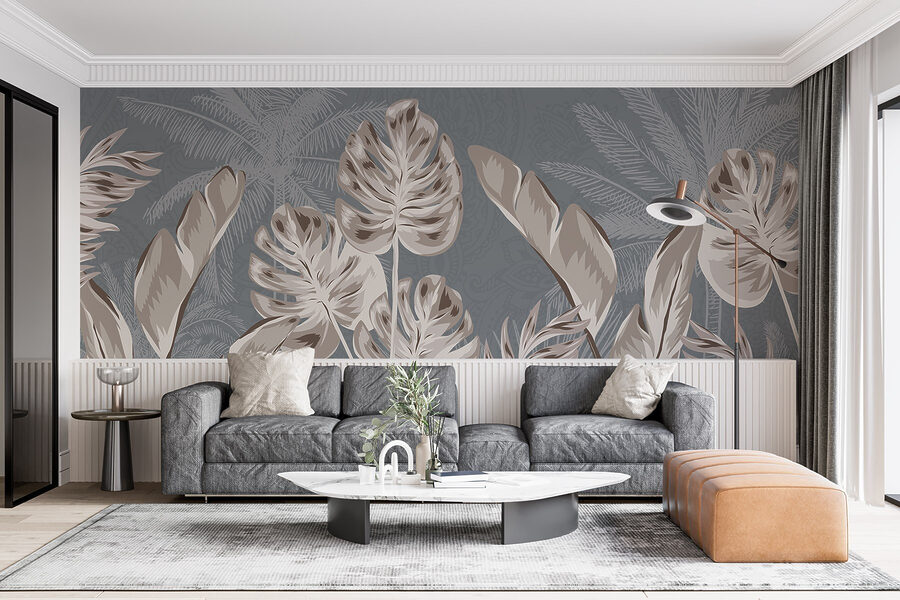 Design botânico elegante com tons suaves