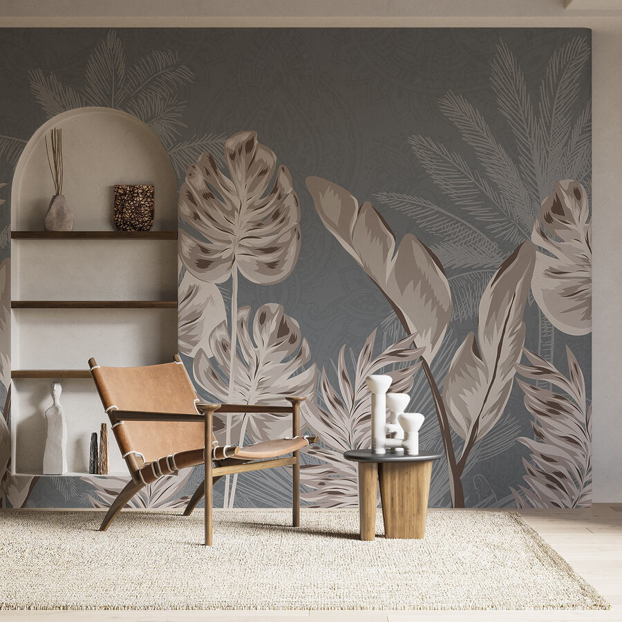 Design botânico elegante com tons suaves