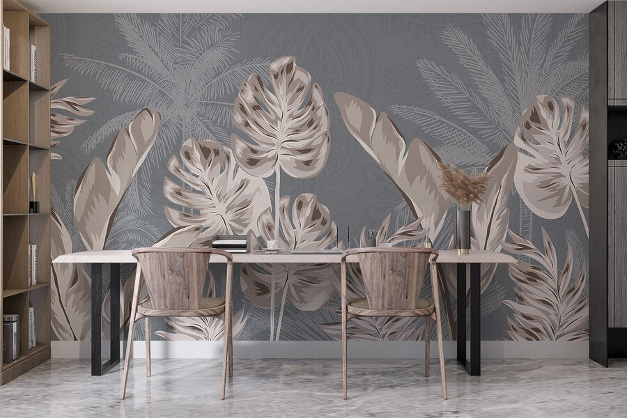 Design botânico elegante com tons suaves