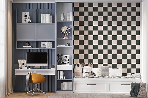 Padrão axadrezado preto e branco Padrão axadrezado preto e branco